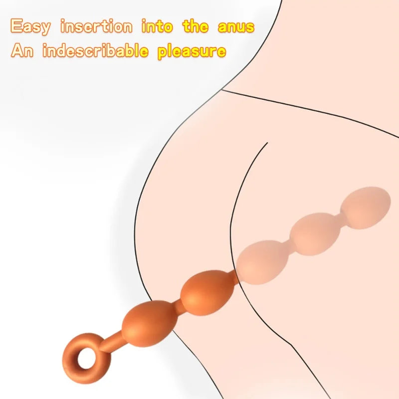 66cm Long Anal Plug Silicone Anal Beads Big Vagina Balls Gay Butt Plug Dildo Sex Toys for Men Erotic Goods for Adults Sex Shop