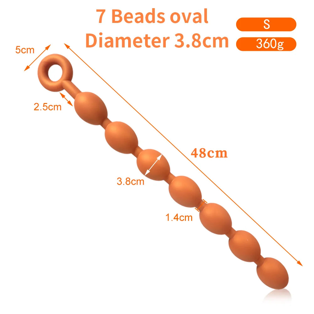 66cm Super Long Anal Beads Big Buttplug Vaginal Balls Anal Stimulation Pull Bead Dildo Intimate Goods Sex Toys for Woman Gay Men