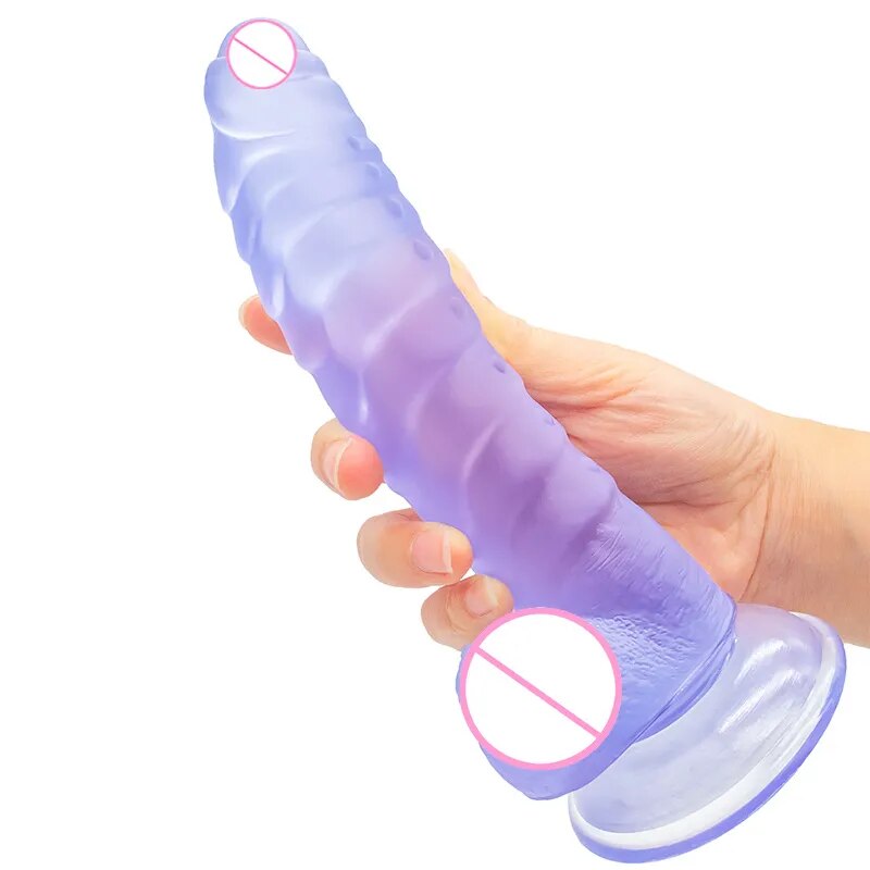 7.7 Inch Huge Realistic Soft Dildo with Suction Cup for Women Masturbation Big Animal Penis Dick Scaly Prepuce Sex Toys Sex Shop