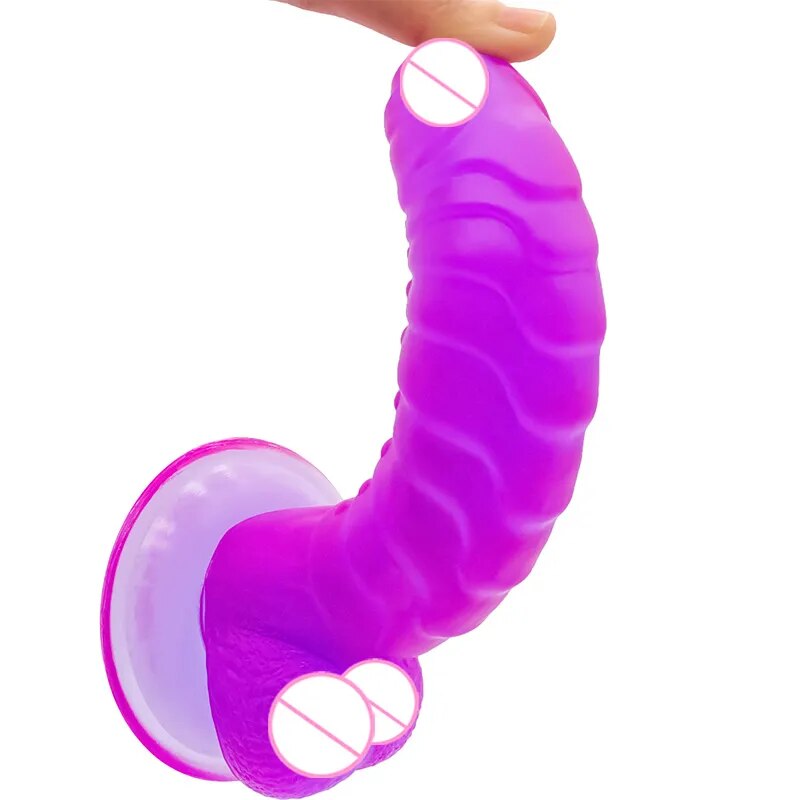 7.7 Inch Huge Realistic Soft Dildo with Suction Cup for Women Masturbation Big Animal Penis Dick Scaly Prepuce Sex Toys Sex Shop