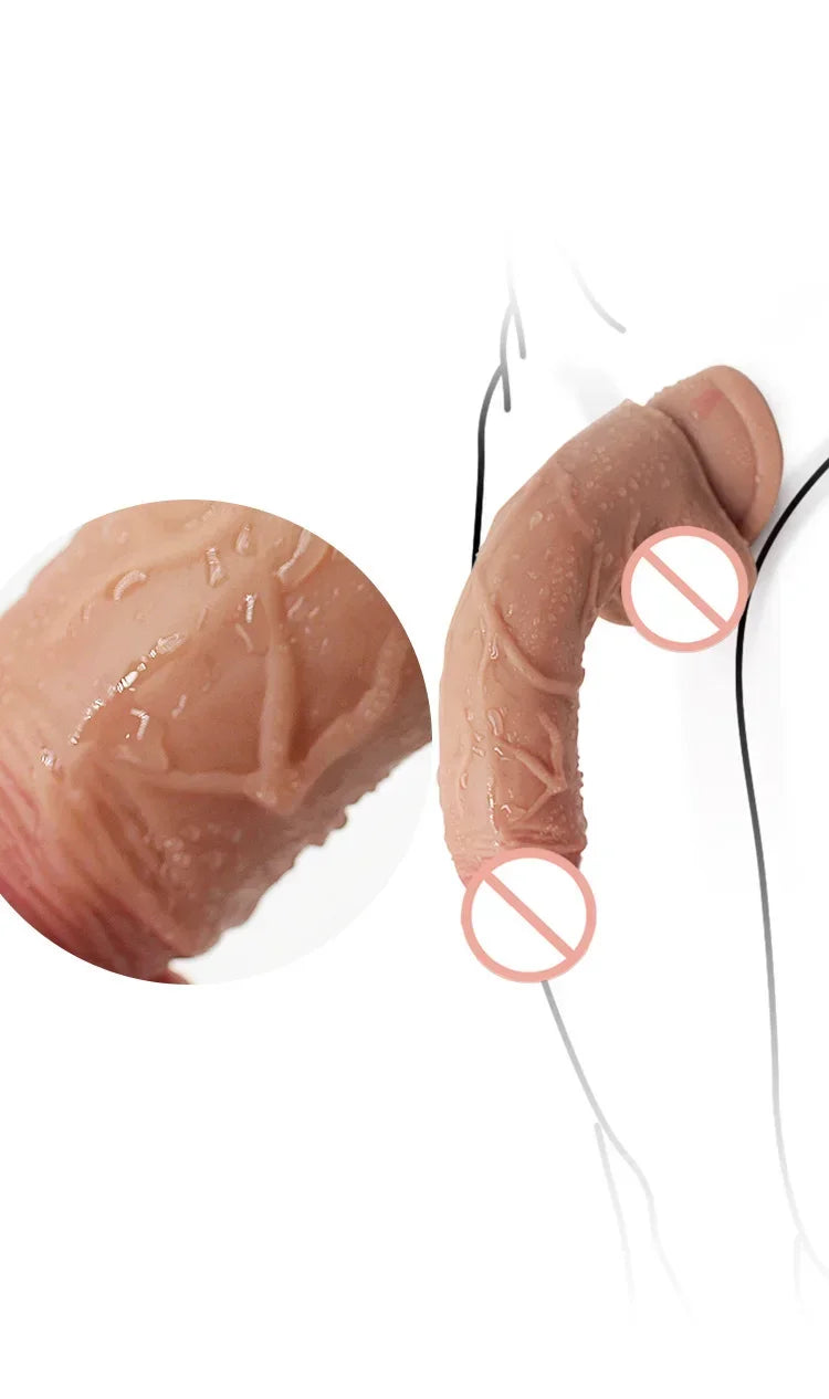 7/8 Inch Huge Realistic Dildo Silicone Penis Dong with Suction Cup for Women Masturbation Lesbain Anal Sex Toys for Adults 18