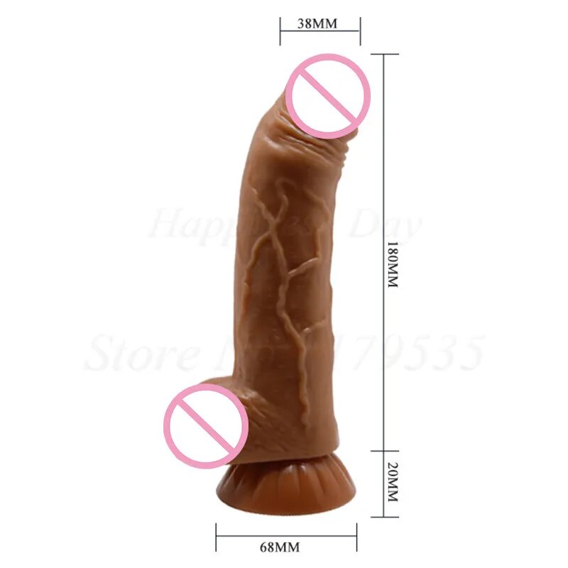 7.8 Inch Skin feeling Realistic Dildo soft Liquid Can worn Penis With Suction Cup Sex Toys for Woman Strapon Female Masturbation