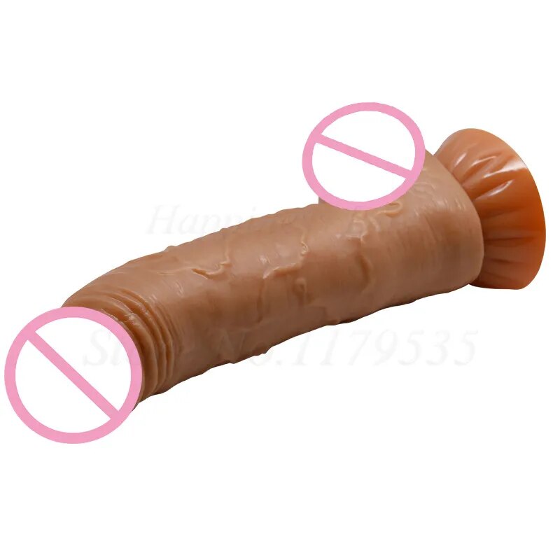 7.8 Inch Skin feeling Realistic Dildo soft Liquid Can worn Penis With Suction Cup Sex Toys for Woman Strapon Female Masturbation