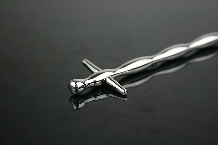 7.9*150mm Stainless steel weeping cross urethral plug penis dilator sex toy A907