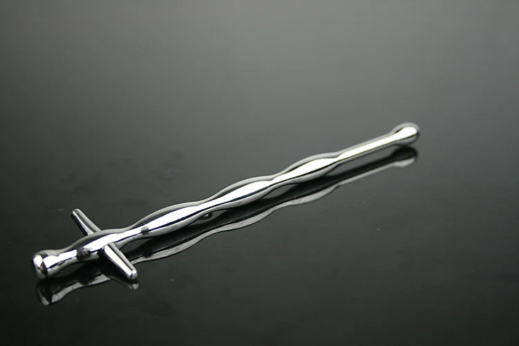 7.9*150mm Stainless steel weeping cross urethral plug penis dilator sex toy A907