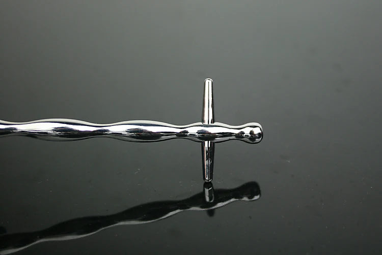 7.9*150mm Stainless steel weeping cross urethral plug penis dilator sex toy A907