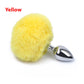 7 Color Stainless Steel Rabbit Tail Anal Plug Bunny Tail Butt Plug Anal Sex Toys Adult Products