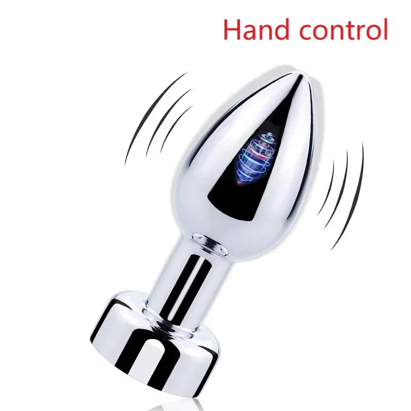 7 speed vibrator Metel anal beads butt plug vibration large rechargeable Wireless Remote Control Prostate Massager ass sex toy