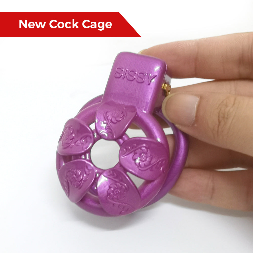 Spice Petal Purple BDSM Chastity Cage