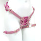 PINK Women Leather Strap On Harness Dildo Belt