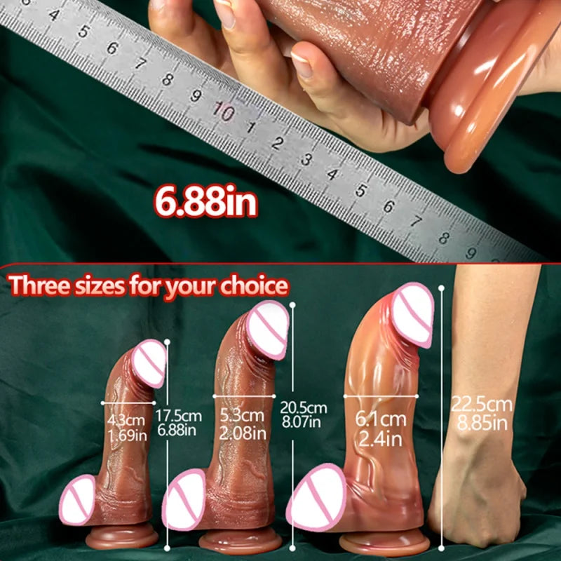 8.26 inch Huge Dildo Realistic Dildos With Suction Cup Skin Feeling Male Artificial Penis Lesbian Fake Dick Sex Toy for Women