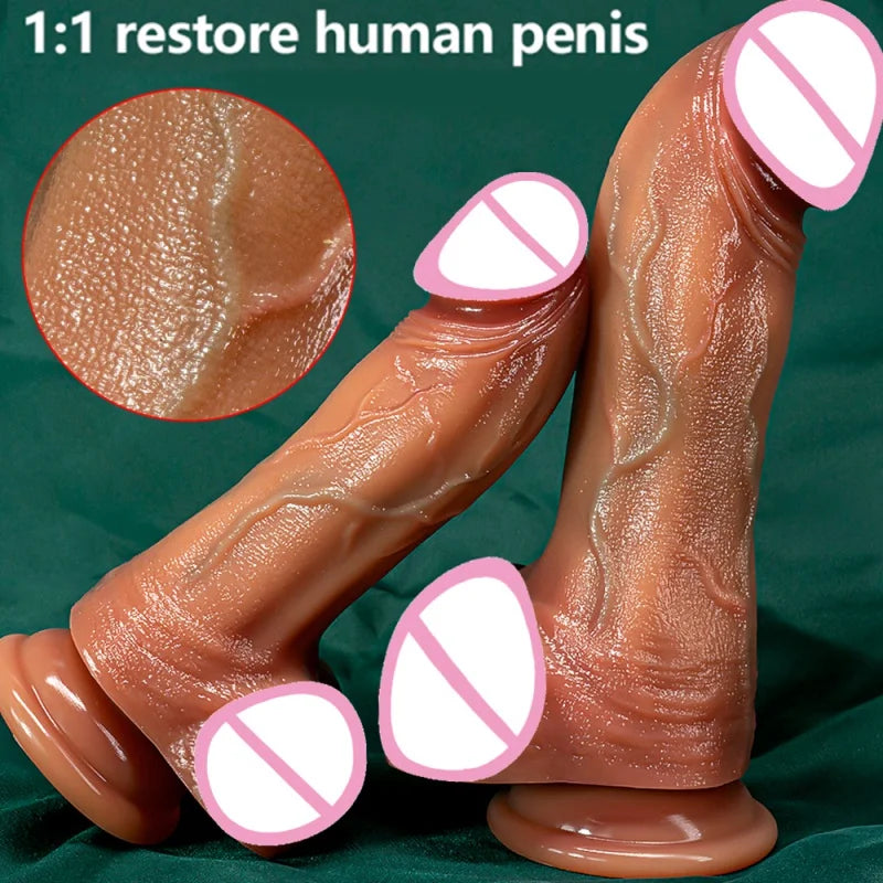 8.26 inch Huge Dildo Realistic Dildos With Suction Cup Skin Feeling Male Artificial Penis Lesbian Fake Dick Sex Toy for Women