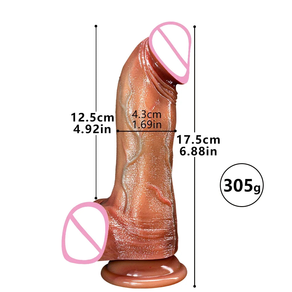 8.26 inch Huge Dildo Realistic Dildos With Suction Cup Skin Feeling Male Artificial Penis Lesbian Fake Dick Sex Toy for Women