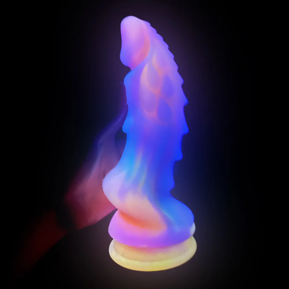 8.4in animal dildo Luminous Realistic Dragon Dildo Huge Anal Butt Plug Real Penis For Women masturbator prostate massage for men