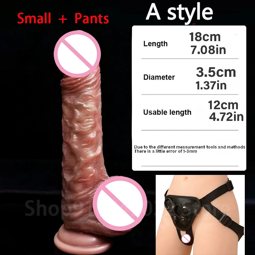 8.5in Real Skin Feeling Dildo Soft Glans Dildo Sliding Foreskin Huge Penis Sex Toy for Women Big Dick Butt Plug g spot simulator