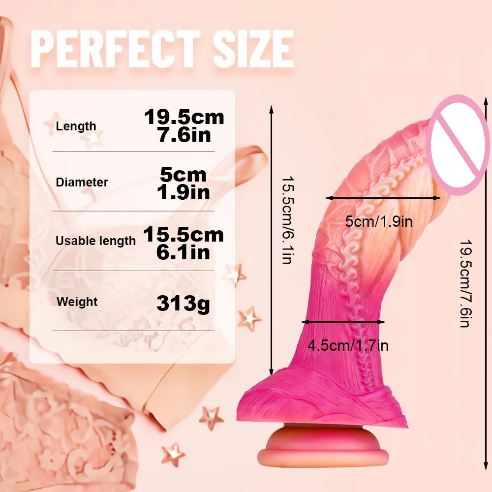 8.6in Animal Big Dildo Silicone Anal plug Suction Cup Dildos Realistic Sex Toys For Women Female Masturbation Adult Sex Products