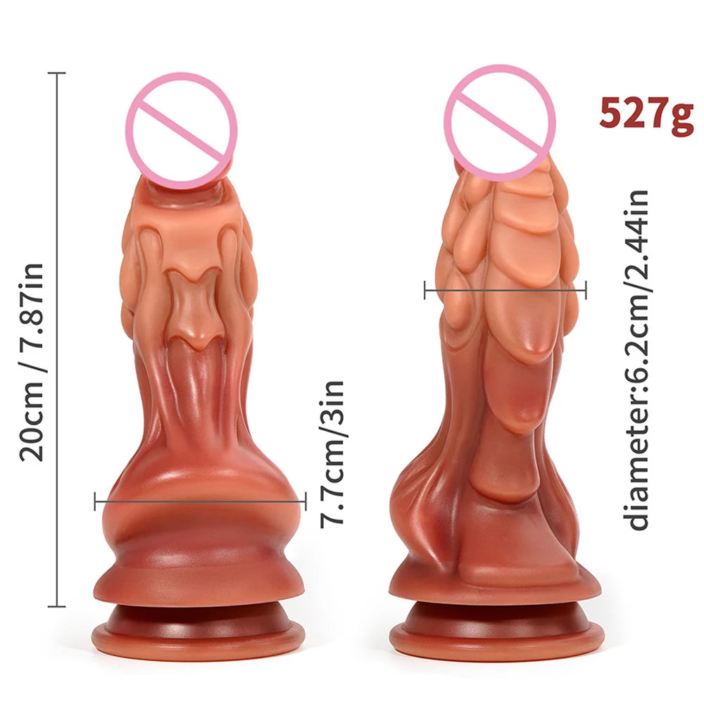 8.6in Animal Big Dildo Silicone Anal plug Suction Cup Dildos Realistic Sex Toys For Women Female Masturbation Adult Sex Products