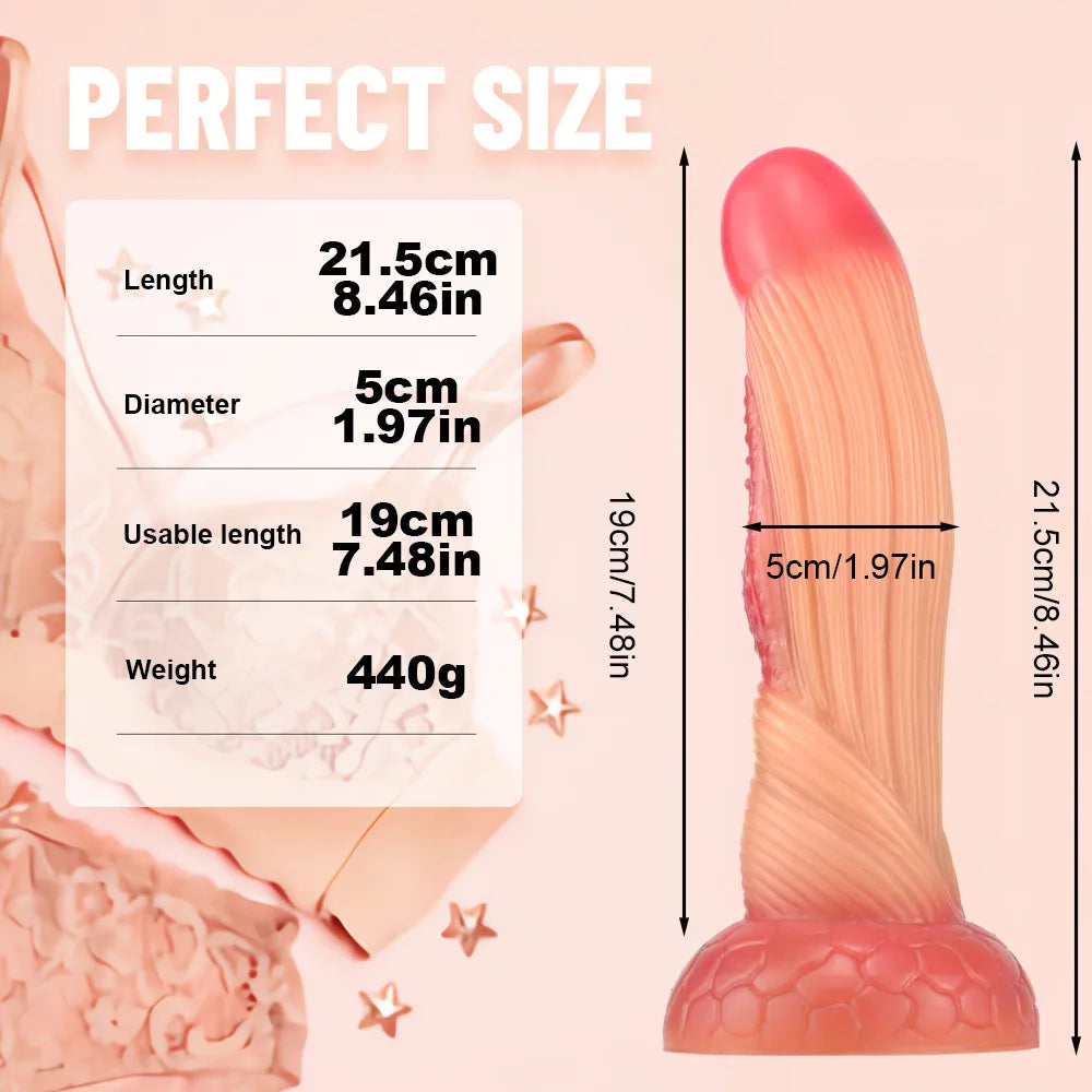 8.6in Animal Big Dildo Silicone Anal plug Suction Cup Dildos Realistic Sex Toys For Women Female Masturbation Adult Sex Products