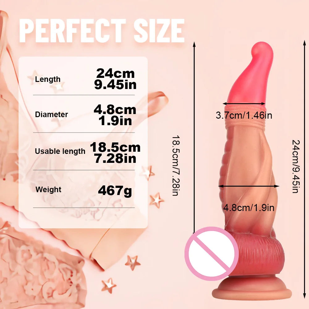 8.6in Animal Big Dildo Silicone Anal plug Suction Cup Dildos Realistic Sex Toys For Women Female Masturbation Adult Sex Products