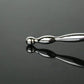 8*80mm stainless steel urethral stretching penis plug with silicone cock ring A608