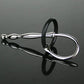 8*80mm stainless steel urethral stretching penis plug with silicone cock ring A608