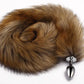 8 color for choose 78cm length long fox Tail Dia 27mm Anal Plug Metal Butt plug Role Play Flirting Fetish hot dog tail sex Toy