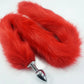 8 color for choose 78cm length long fox Tail Dia 27mm Anal Plug Metal Butt plug Role Play Flirting Fetish hot dog tail sex Toy