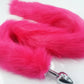 8 color for choose 78cm length long fox Tail Dia 27mm Anal Plug Metal Butt plug Role Play Flirting Fetish hot dog tail sex Toy