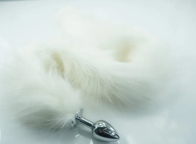 8 color for choose 78cm length long fox Tail Dia 27mm Anal Plug Metal Butt plug Role Play Flirting Fetish hot dog tail sex Toy