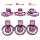 4Rings Purple CDTS Pussy Vaginal Small Chastity Cage