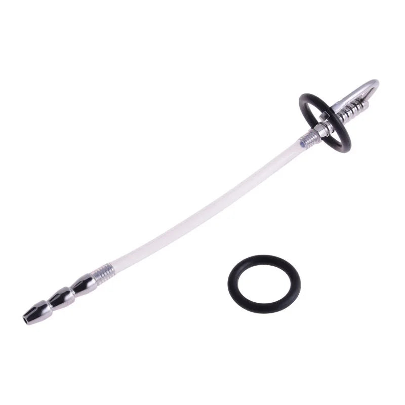 9.0*150mm Large size silicone urethral sound penis catheter with cock ring sex toys