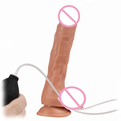 9.44 Inch Silicone Realistic Dildo Ejaculating  Penis  Adult Sex Toys For Women Strong Suction Cup Big Dick Gay Toy