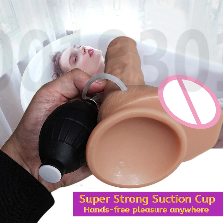 9.44 Inch Silicone Realistic Dildo Ejaculating  Penis  Adult Sex Toys For Women Strong Suction Cup Big Dick Gay Toy