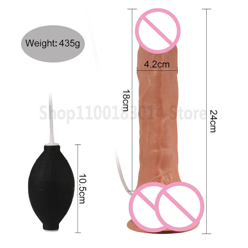 9.44 Inch Silicone Realistic Dildo Ejaculating  Penis  Adult Sex Toys For Women Strong Suction Cup Big Dick Gay Toy