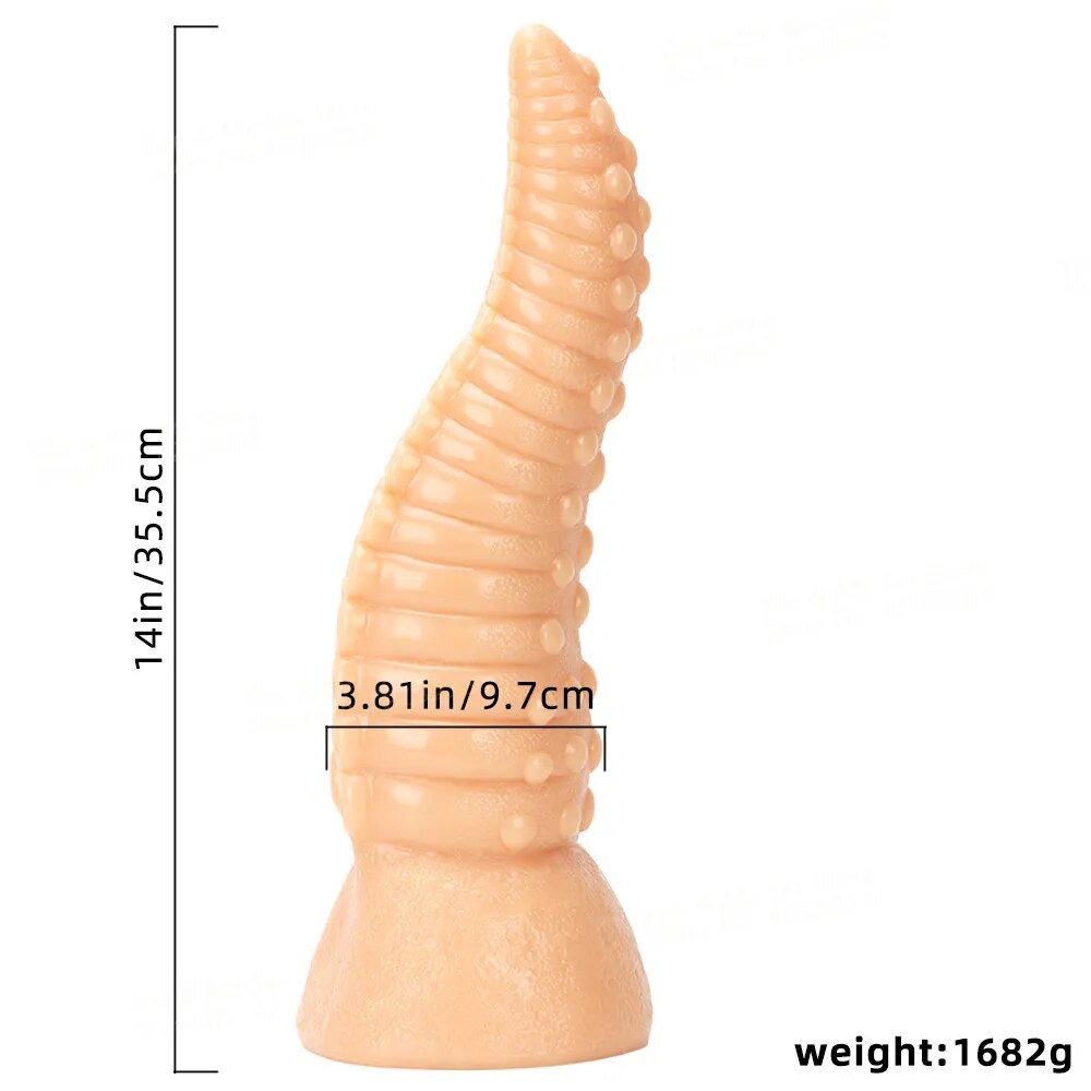 9.7*35cm Super Huge Octopus Tentacle Anal Plug Big Realistic Dildo Large Dick Anus Dilator Prostate Massager Adult Slave Sex Toy