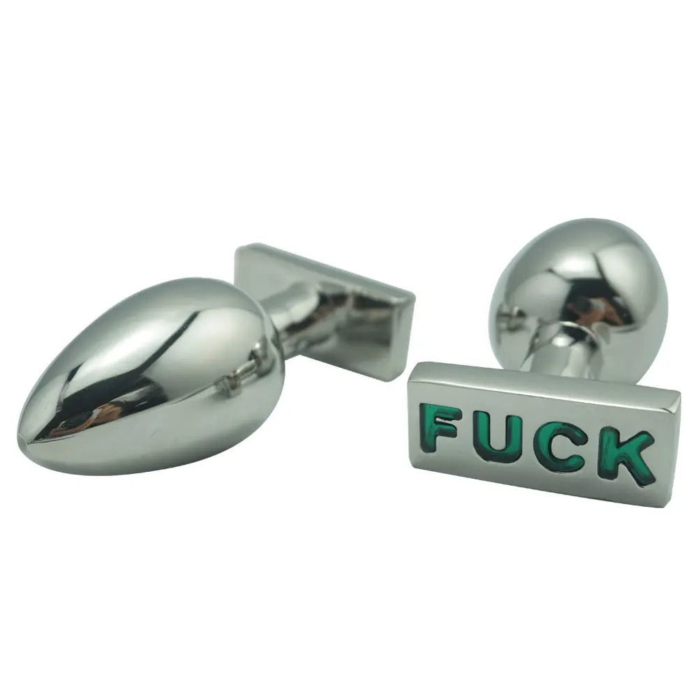 9 color stainless steel special letter anal butt plug metal anal beads fetish chastity insert new sex toys for men and women