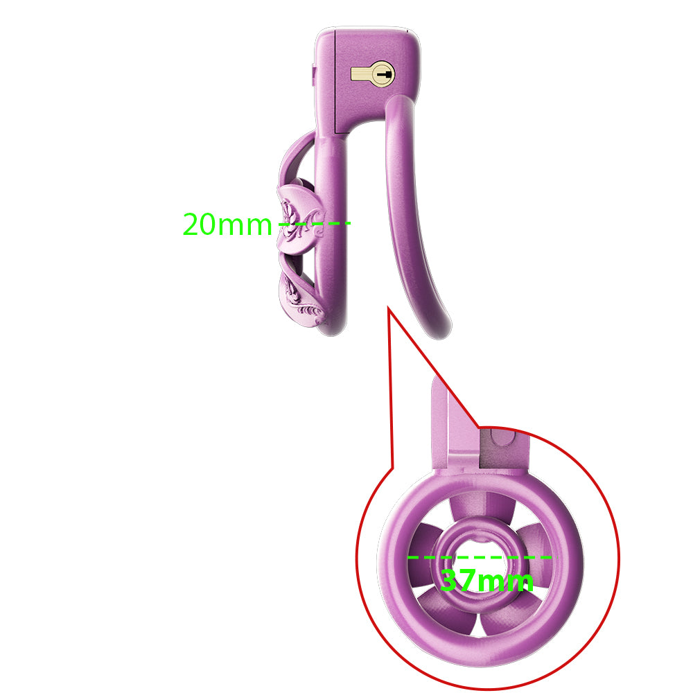 Spice Petal Purple BDSM Chastity Cage