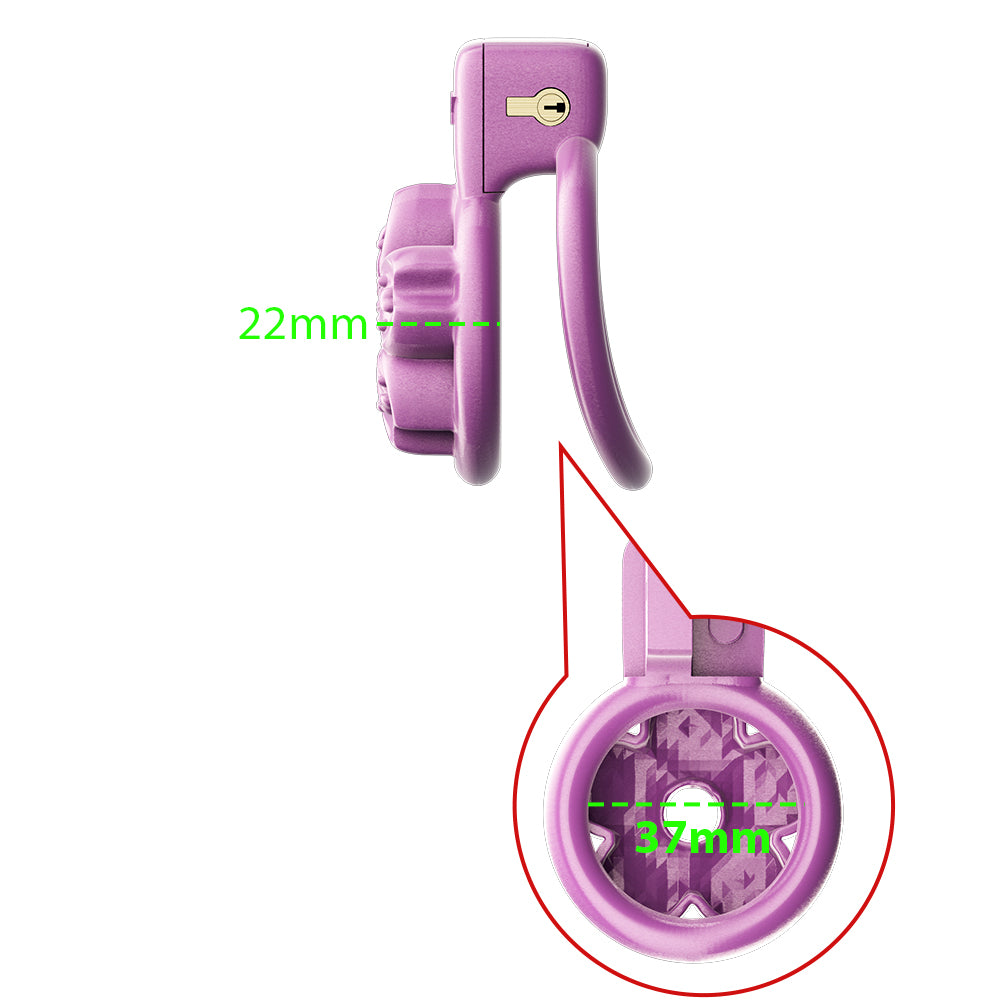 Purple BDSM SISSY Petal Chastity Cage Devices