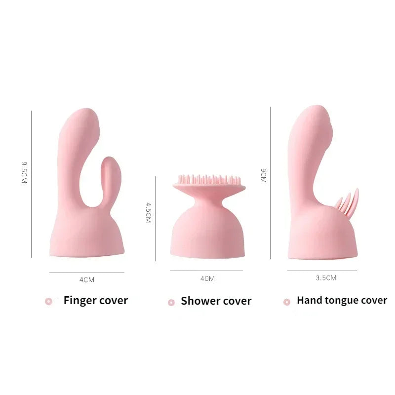 AV Vibrator Accessories Finger Shower Head Silicone Cover Female Masturbation Adult Sex Toy