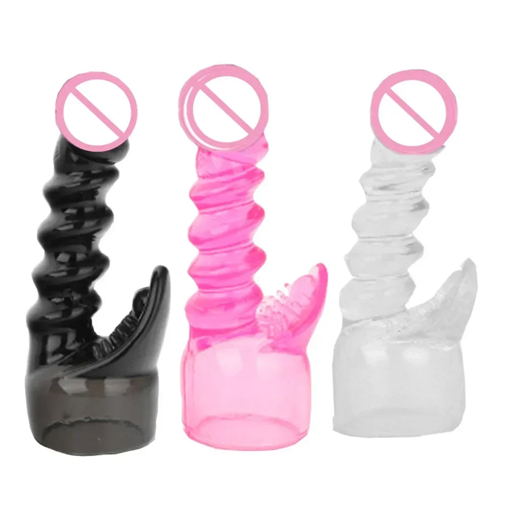 AV Vibrator Headgear Dildo G-Spot Vagina Stimulator Female Masturbator Magic Wand Head Cover Sex Toys for Women Erotic Products