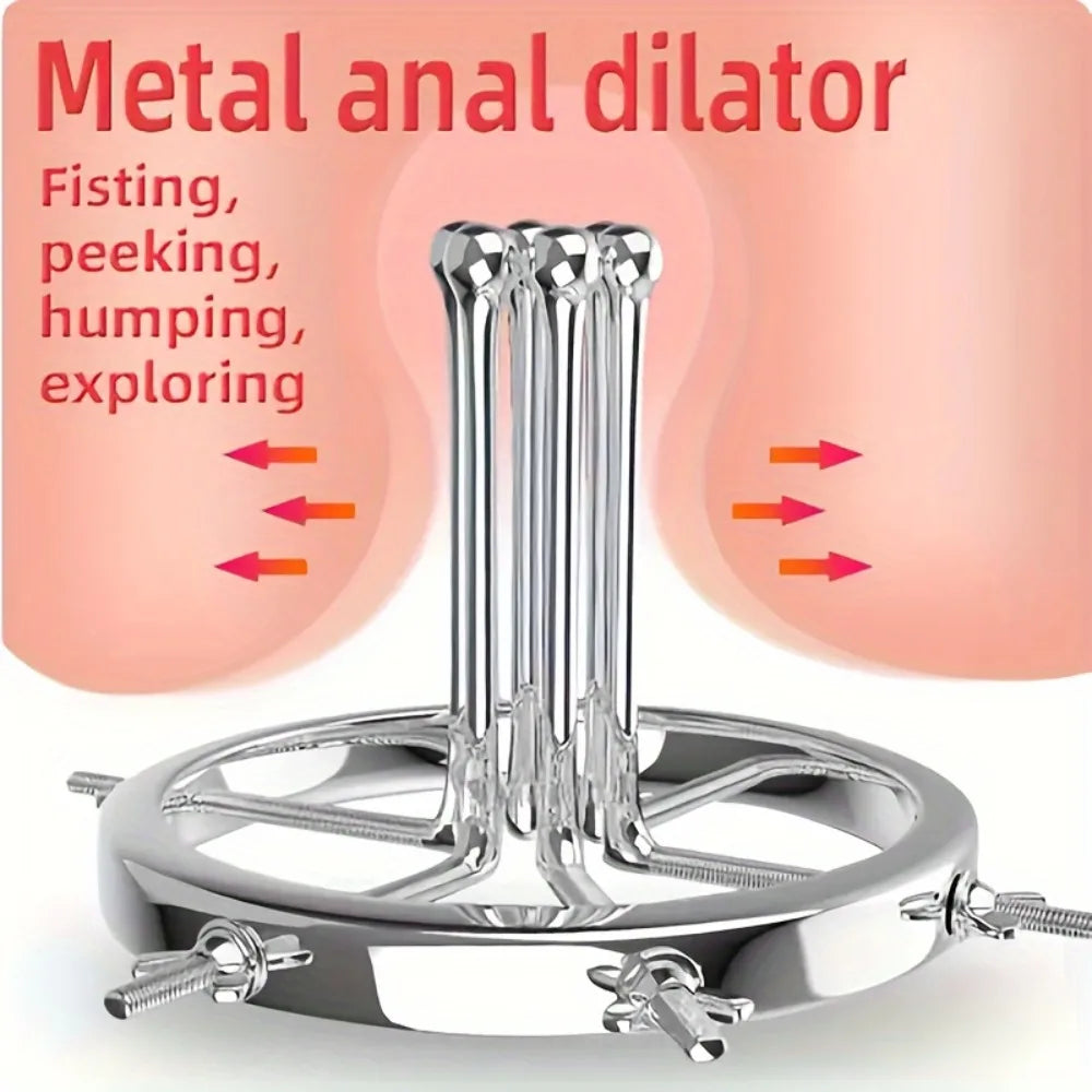 Adjustable Anal Dilator Ass Dilator Metal Stainless Steel Sex Toy For Male Female Anal Stretching Anal Exerciser Sex Products