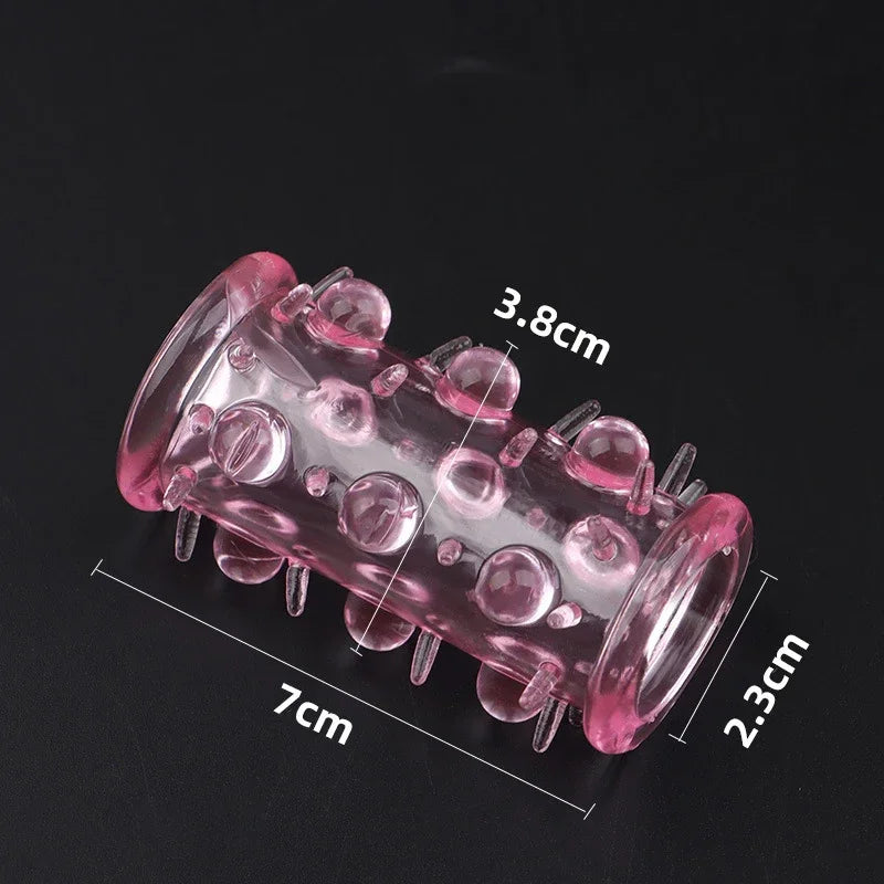 Adjustable Big Cock Ring Reusable Silicone Long Condom Penis Sleeve Delay Ejaculation Time Lasting Sex Toys for Men