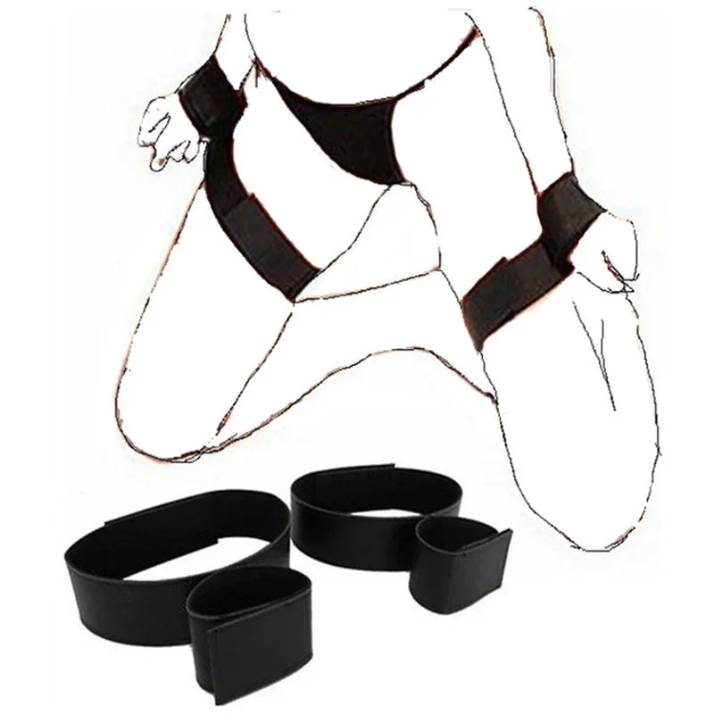 Adjustable Handcuffs Ankle SM Sex Toys Woman Cuffs Collar Wrist Mouth Gag Erotic Bdsm Bondage Set Restraint Adult Game Products