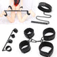 Adjustable Lace Neck Collar Handcuffs Ankle Cuffs Set Bdsm Slave Bondage Stainless Steel Spreader Bar Sex Toys for Couples Woman