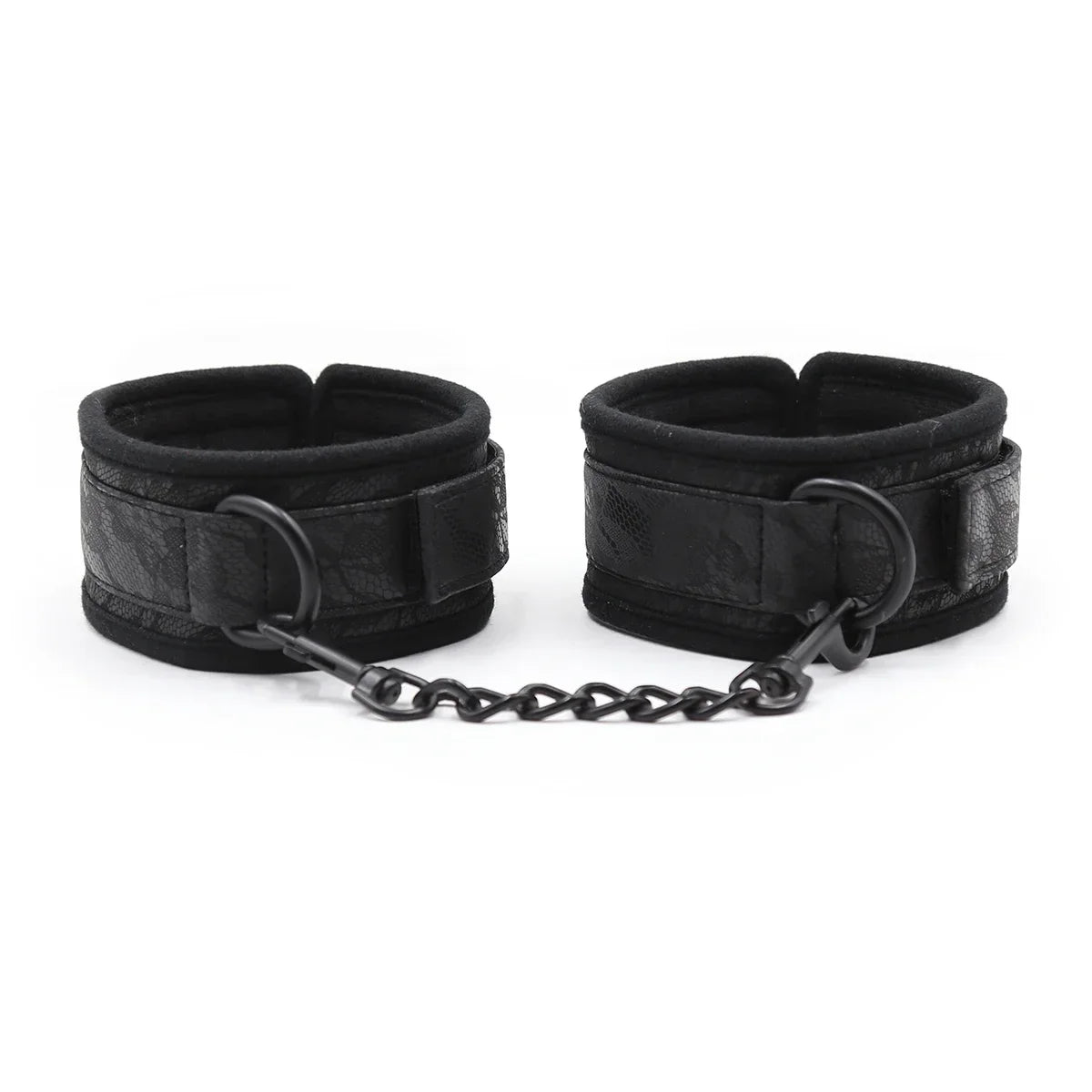 Adjustable Lace Neck Collar Handcuffs Ankle Cuffs Set Bdsm Slave Bondage Stainless Steel Spreader Bar Sex Toys for Couples Woman