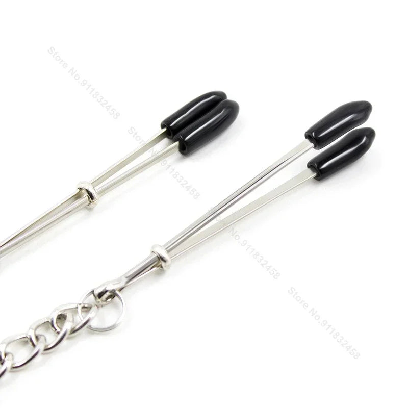 Adjustable Stainless Steel Chain Nipple Clamps Tweezers Erotic Nipple Stimulation Sex Toys For Women Sex Products