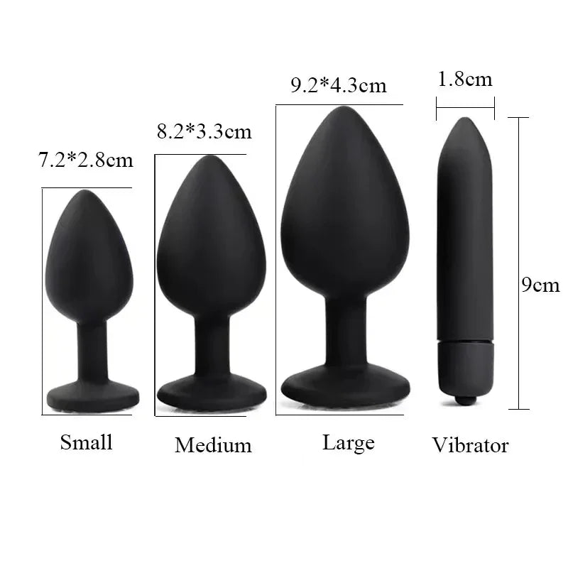 Adult Diary Silicone Anal Plug Jewelry Dildo Vibrator Sex Toys for Woman Prostate Massager Bullet Vibrador Butt Plug For Men Gay