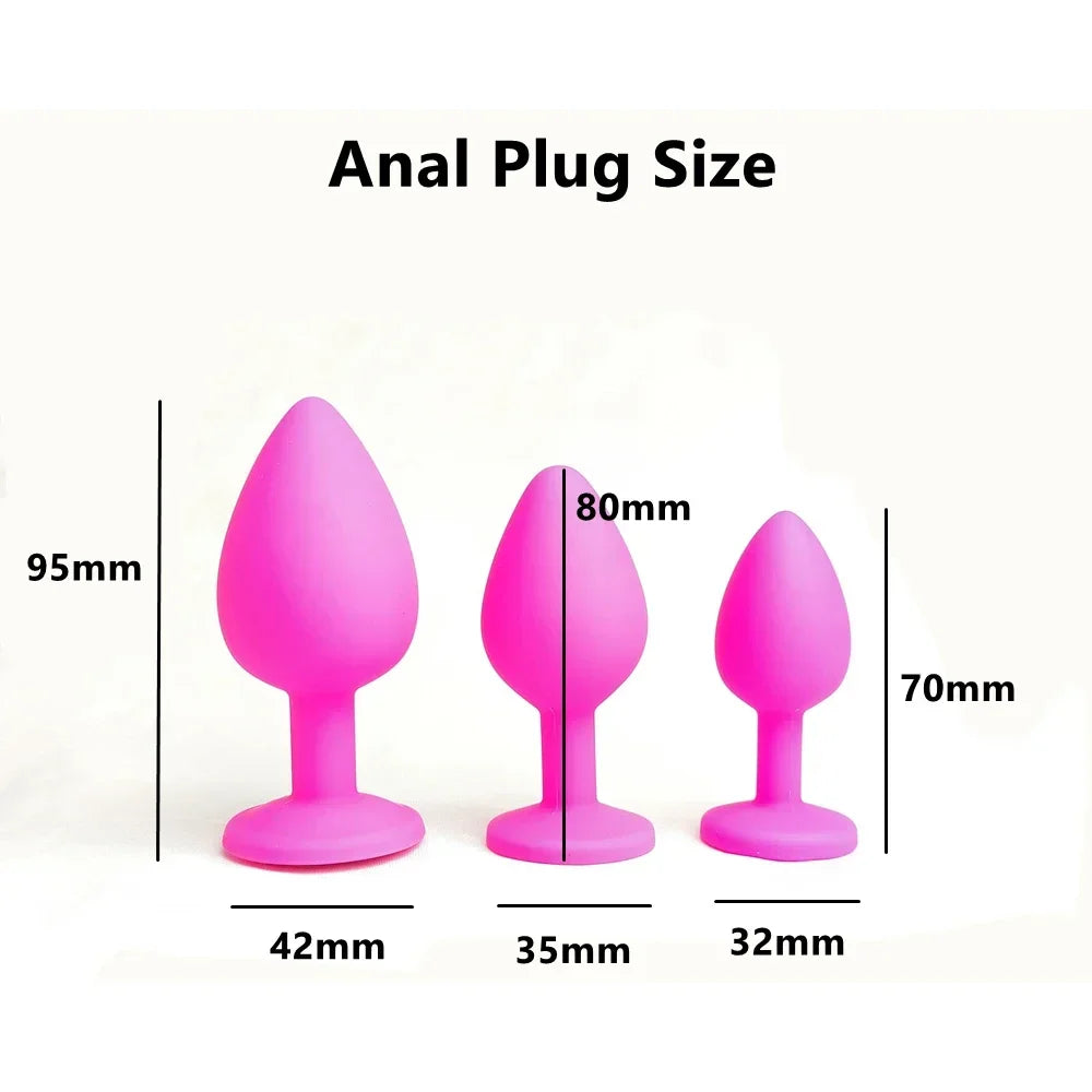 Adult Diary Silicone Anal Plug Jewelry Dildo Vibrator Sex Toys for Woman Prostate Massager Bullet Vibrador Butt Plug For Men Gay