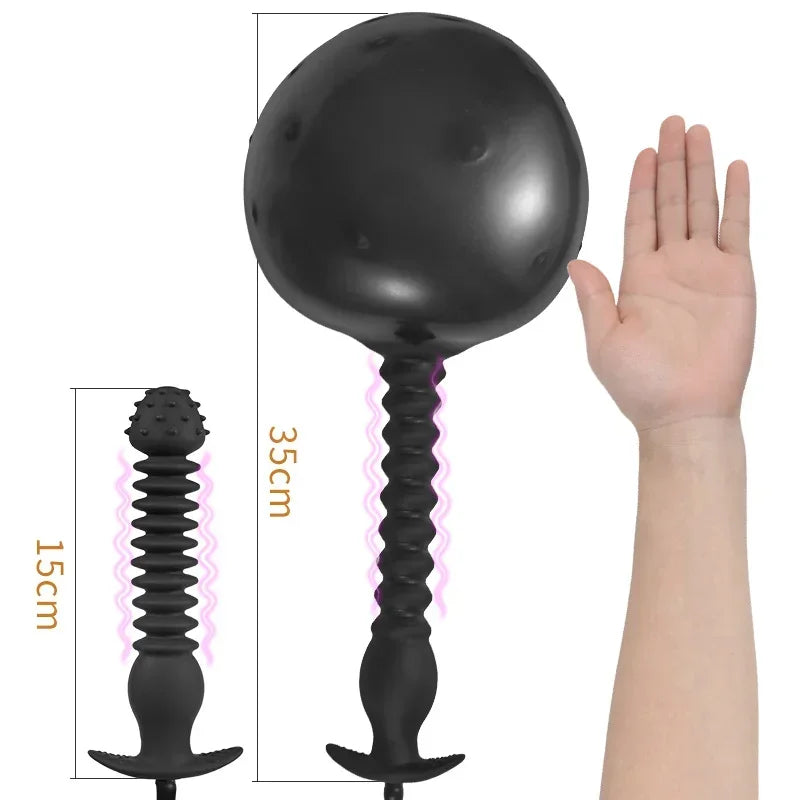 Adult G spot Expansion Stimulator Inflatable Anal Butt Plug Dilator Big Dildo Insertion Sex Toy Male Prostate Massager