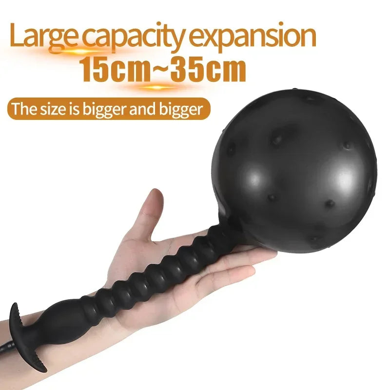 Adult G spot Expansion Stimulator Inflatable Anal Butt Plug Dilator Big Dildo Insertion Sex Toy Male Prostate Massager